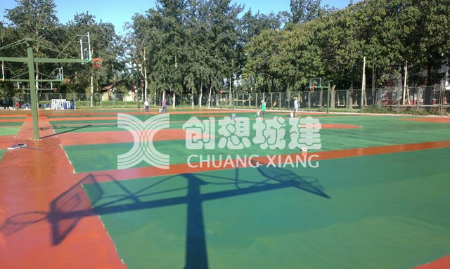 弹性丙烯酸篮球场施工介绍